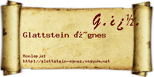 Glattstein Ágnes névjegykártya